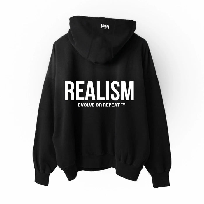REALISM HOODIE IN BLACK [UNISEX]