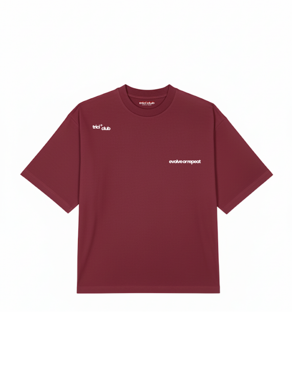 BASIC T-SHIRT IN CARMINEMAROON