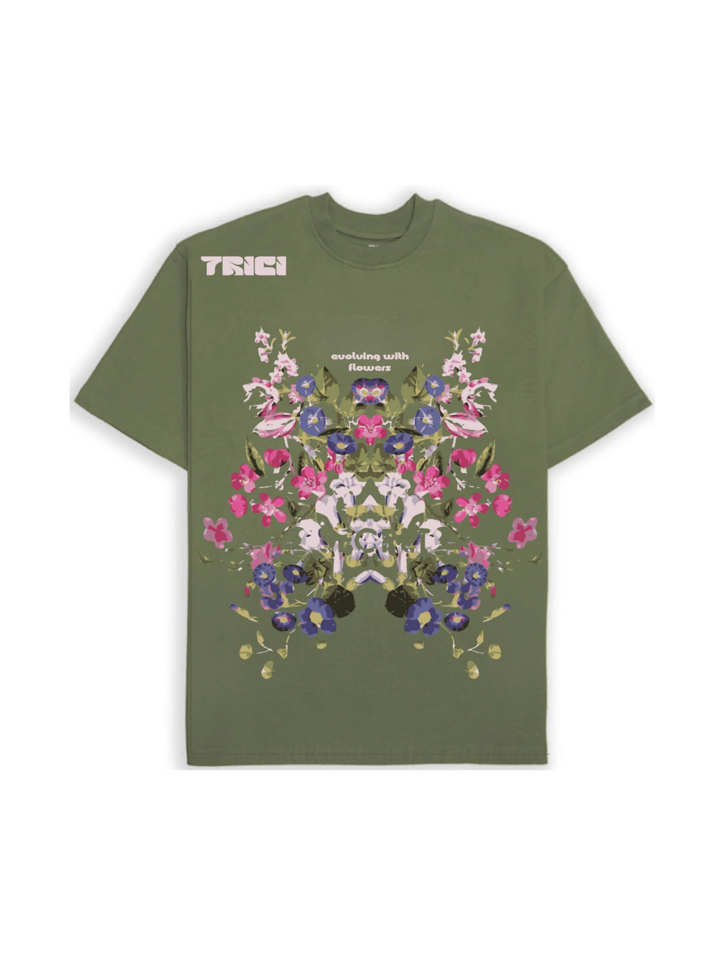 EVOLVING TEE IN OLIVE [UNISEX]