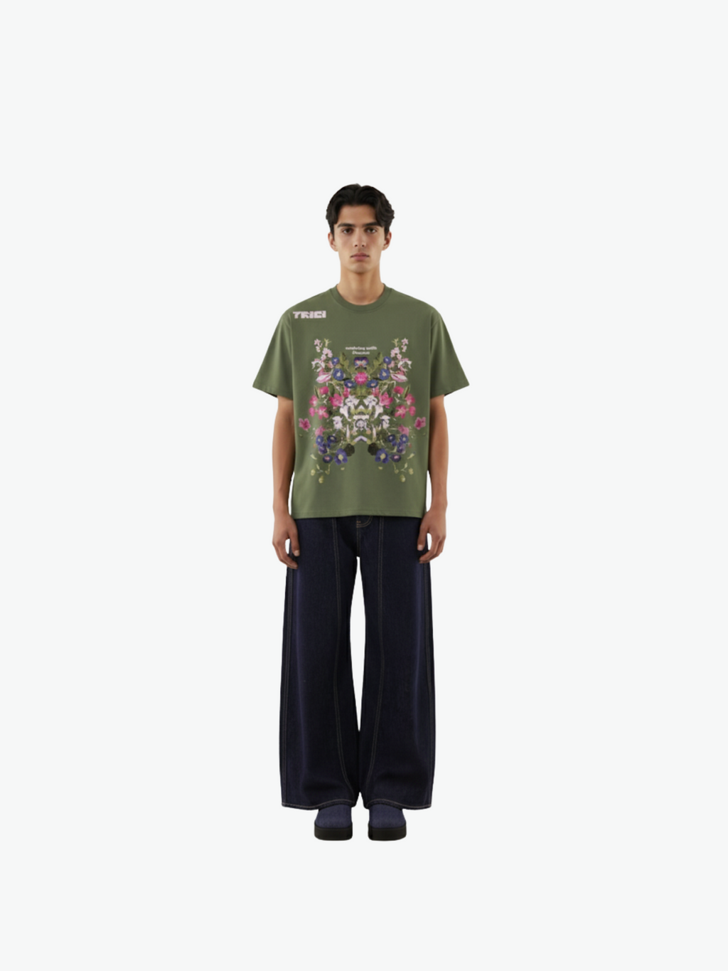 EVOLVING TEE IN OLIVE [UNISEX]