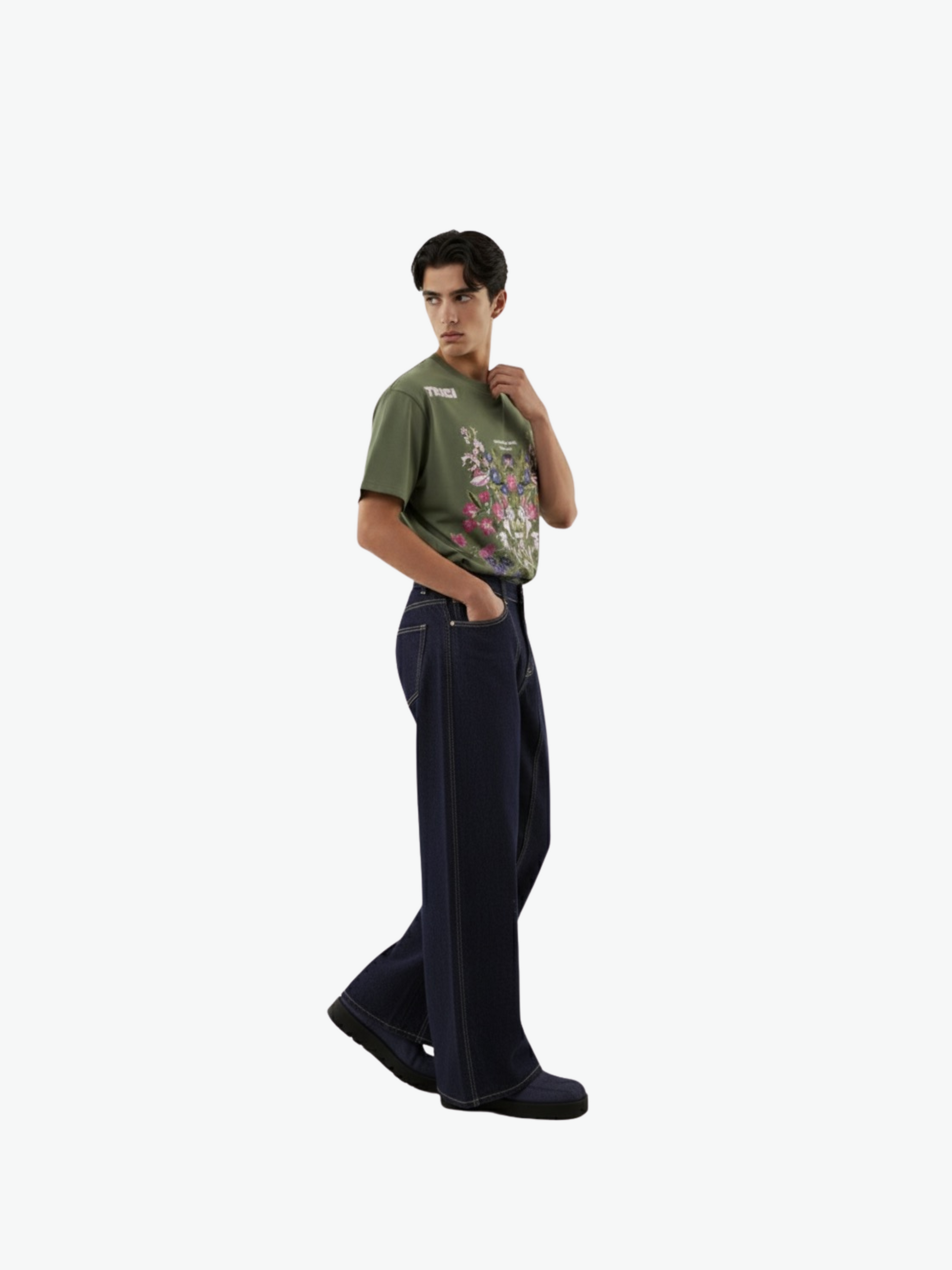 EVOLVING TEE IN OLIVE [UNISEX]