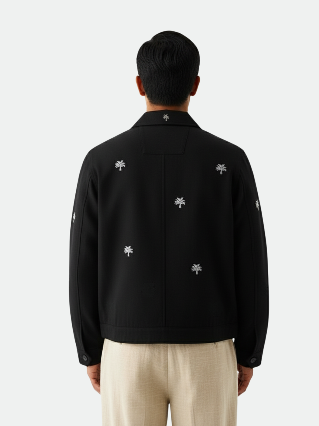 PALME ZIP JACKET IN BLACK [UNISEX]