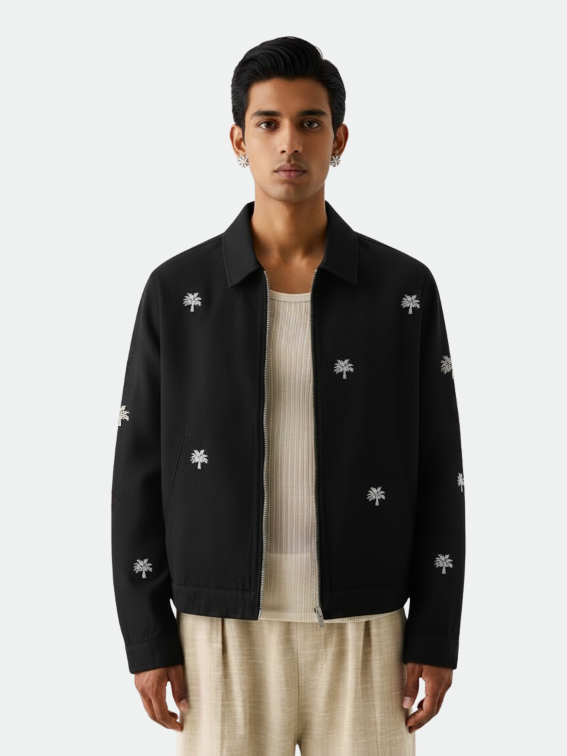 PALME ZIP JACKET IN BLACK [UNISEX]