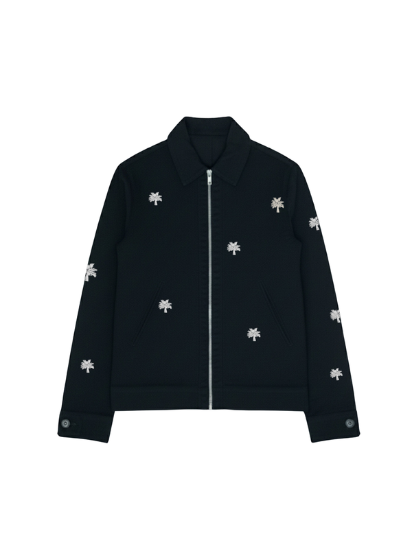PALME ZIP JACKET IN BLACK