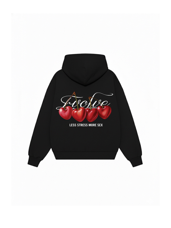 CHERRY ZIPPED HOODIE IN DAHILA