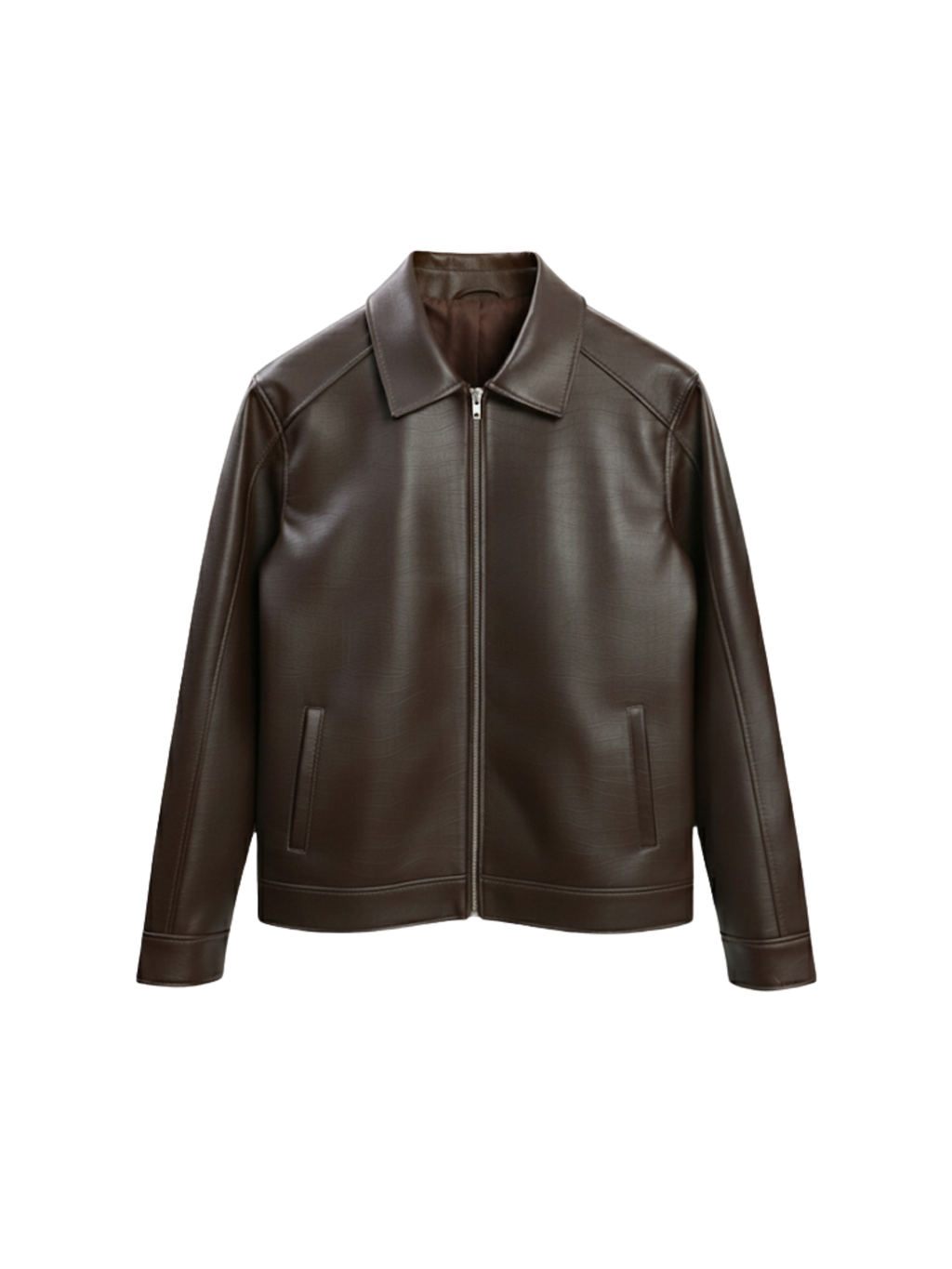 WALNUT LEATHER JACKET [UNISEX]