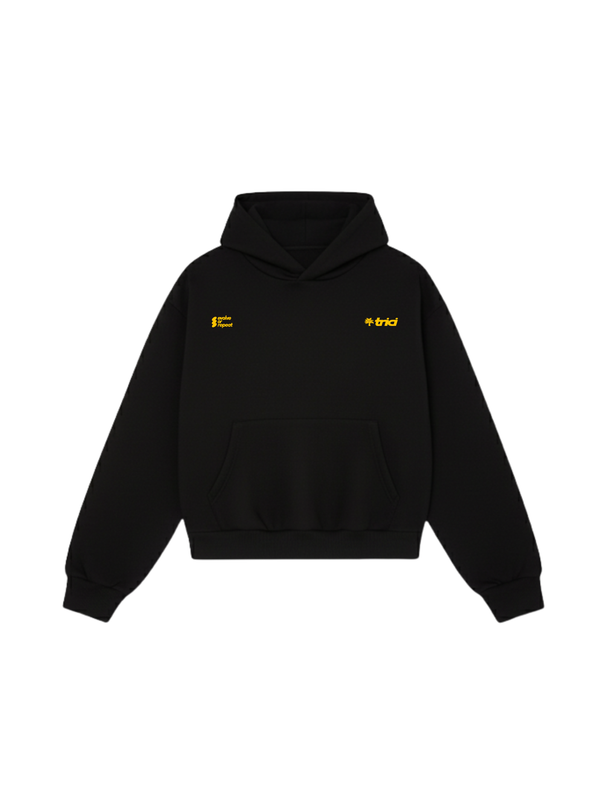 TREES & PALMS HOODIE IN BLACK