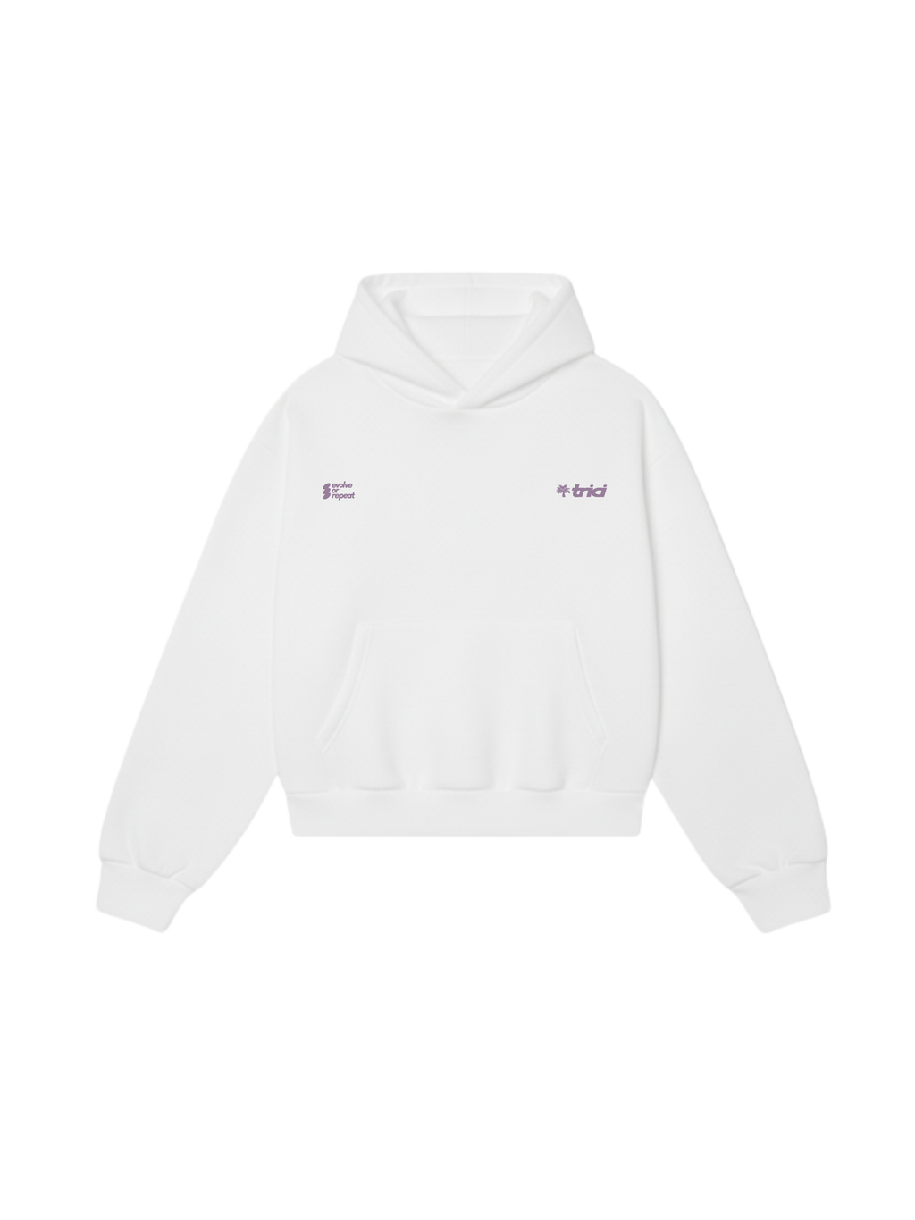 TREES & PALMS HOODIE IN WHITE [UNISEX]