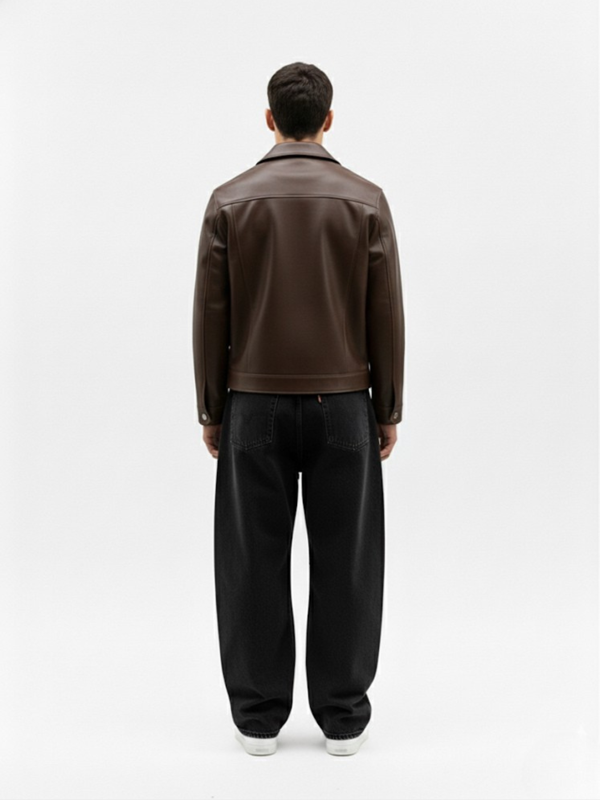 WALNUT LEATHER JACKET [UNISEX]