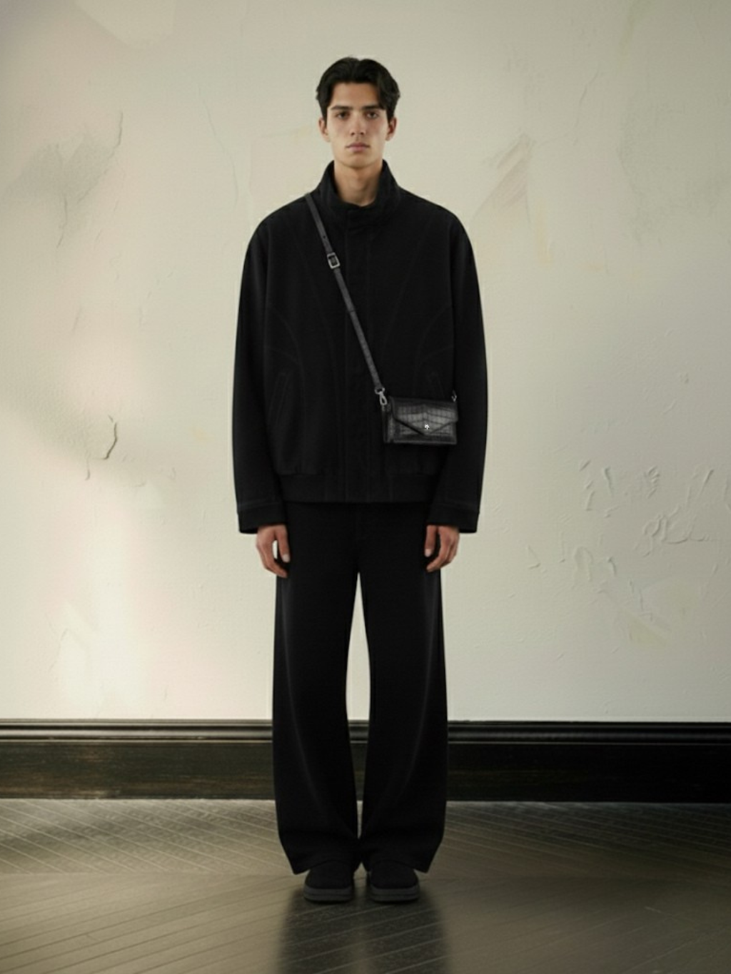 PALM CROSSBODY CROC LEATHER BAG