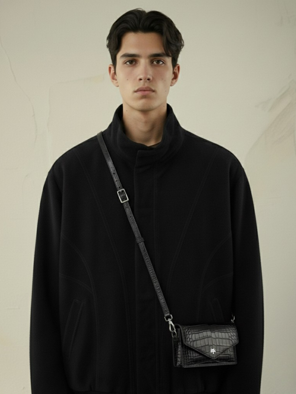 PALM CROSSBODY CROC LEATHER BAG