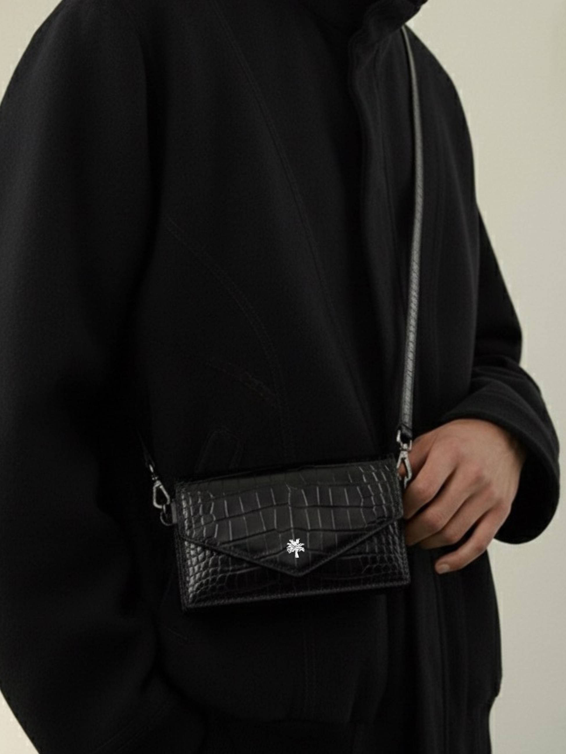 PALM CROSSBODY CROC LEATHER BAG