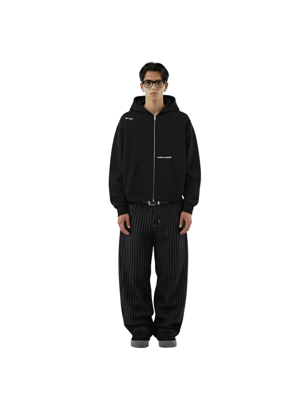 BASIC BLACK ZIPPER [UNISEX]