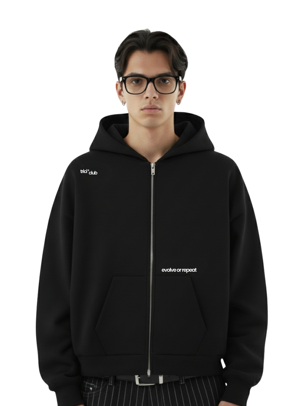 BASIC BLACK ZIPPER [UNISEX]