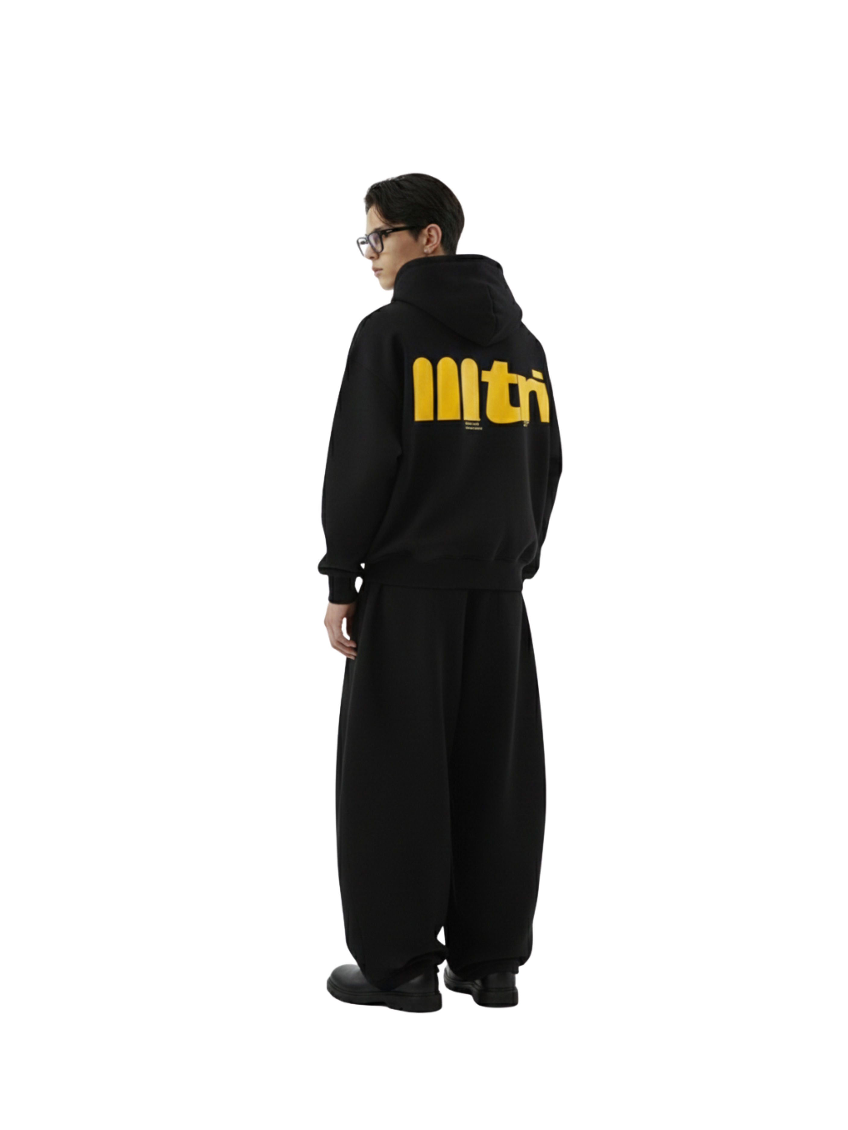 TREES & PALMS HOODIE IN BLACK