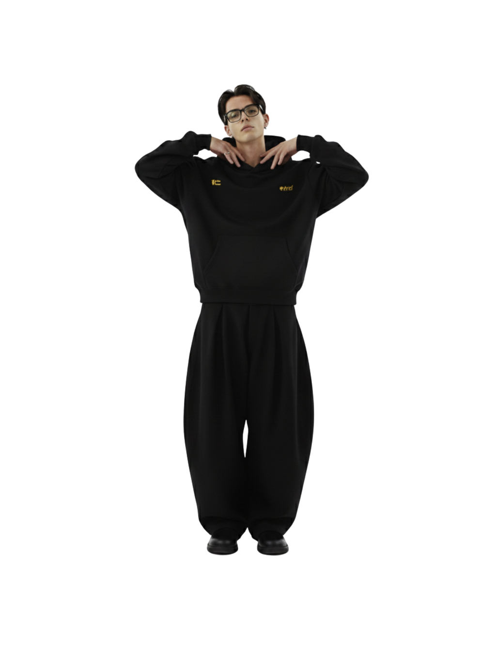 TREES & PALMS HOODIE IN BLACK [UNISEX]