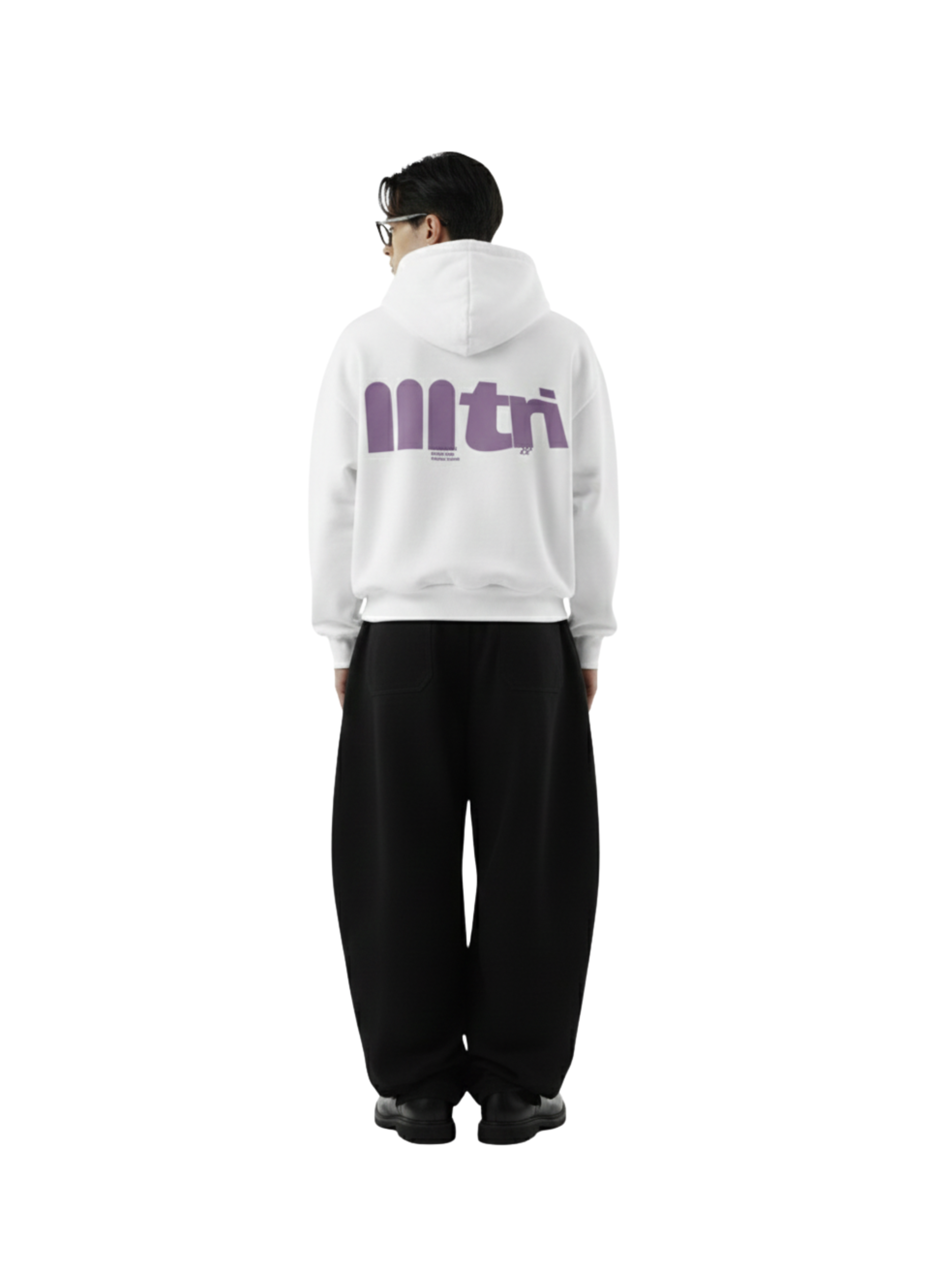 TREES & PALMS HOODIE IN WHITE