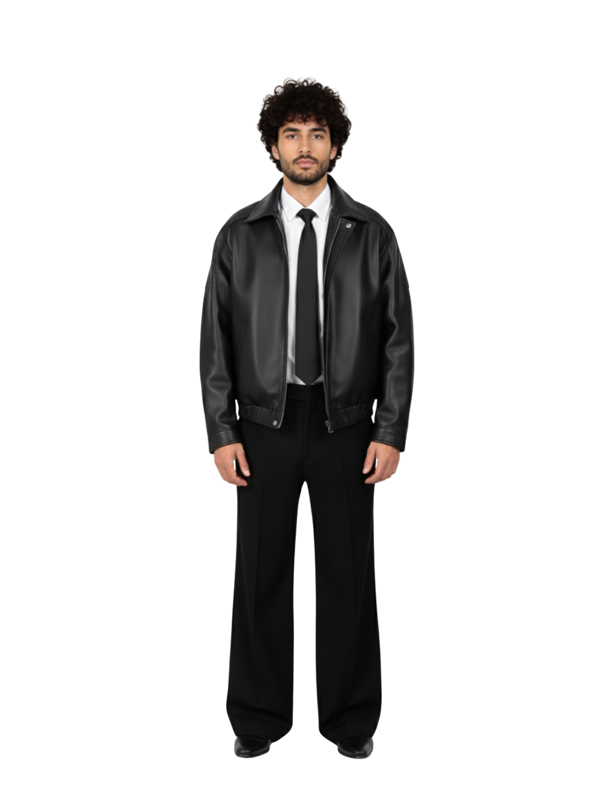 LEATHER JACKET - MATTE BLACK [UNISEX BOMBER]