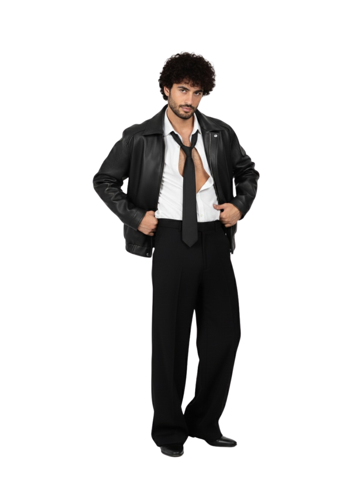 LEATHER JACKET - MATTE BLACK [UNISEX BOMBER]