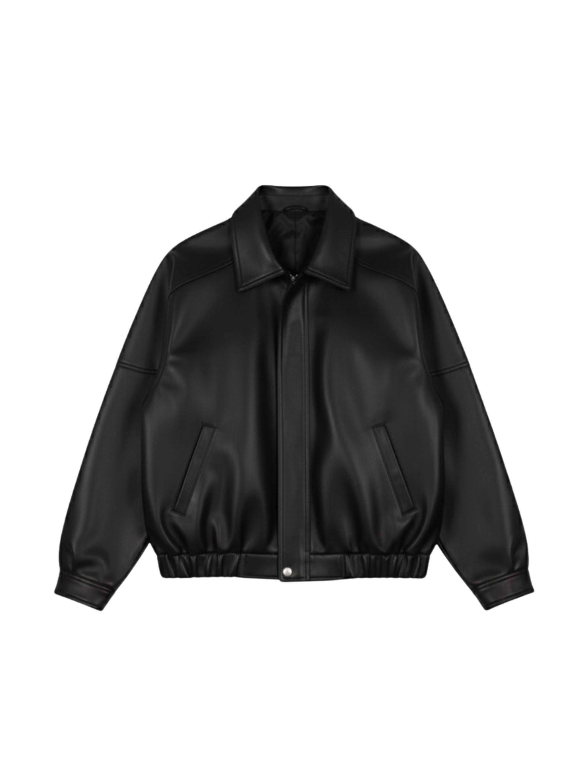 LEATHER JACKET - MATTE BLACK [UNISEX BOMBER]