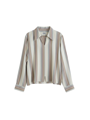 SAHARA STRIPE OPEN COLLAR SHIRT [UNISEX]