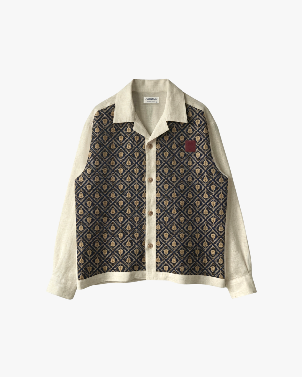 Palm Embroidered Linen Shirt