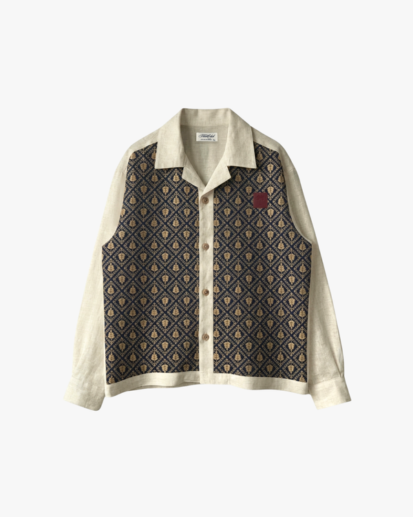 Palm Embroidered Linen Shirt