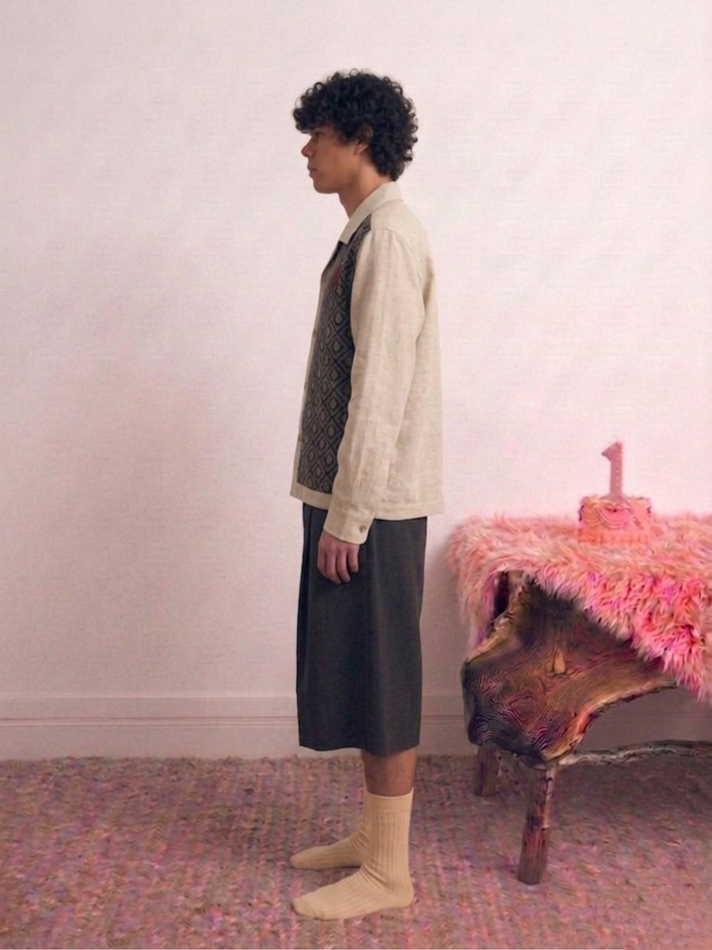 Palm Embroidered Linen Shirt