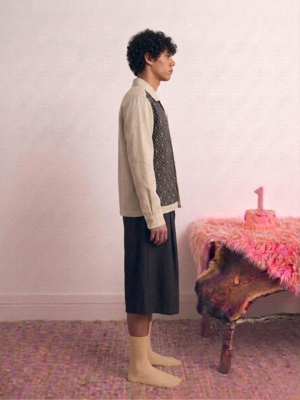 Palm Embroidered Linen Shirt