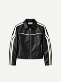 Overtime Leather Jacket In Black