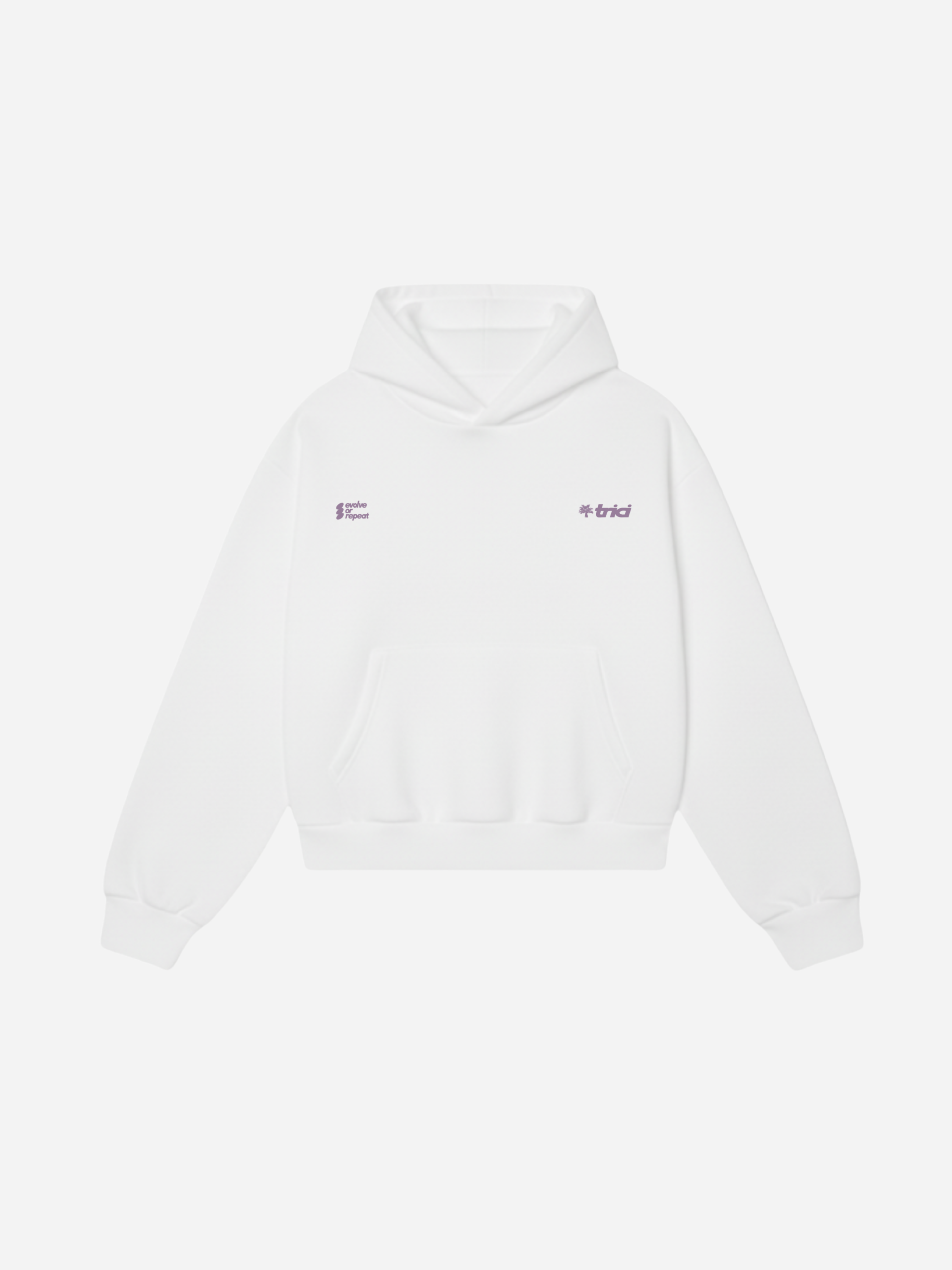 TREES & PALMS HOODIE IN WHITE