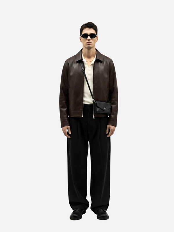 WALNUT LEATHER JACKET
