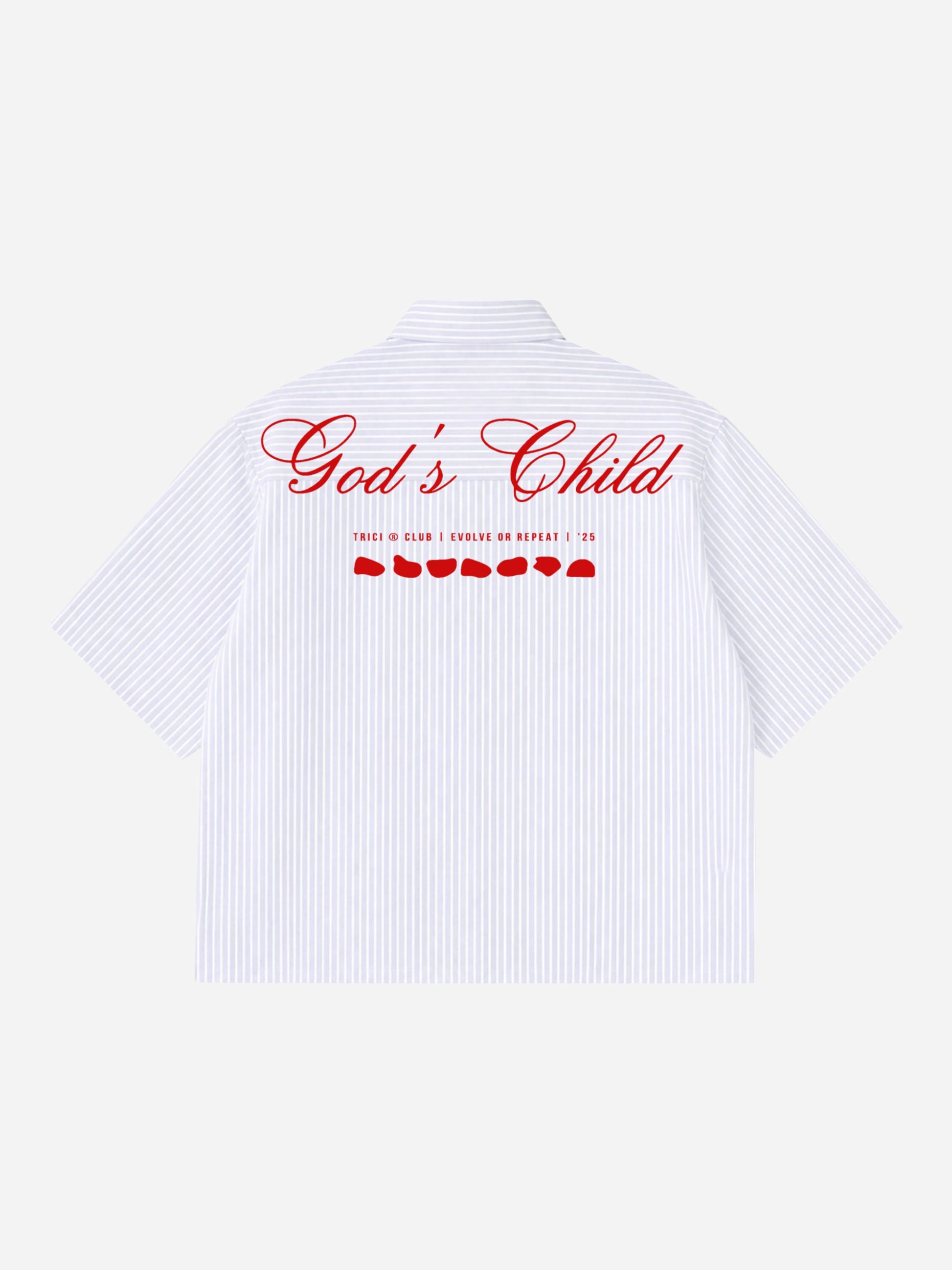 GOD’S CHILD STRIPED BOXY-FIT SHIRT