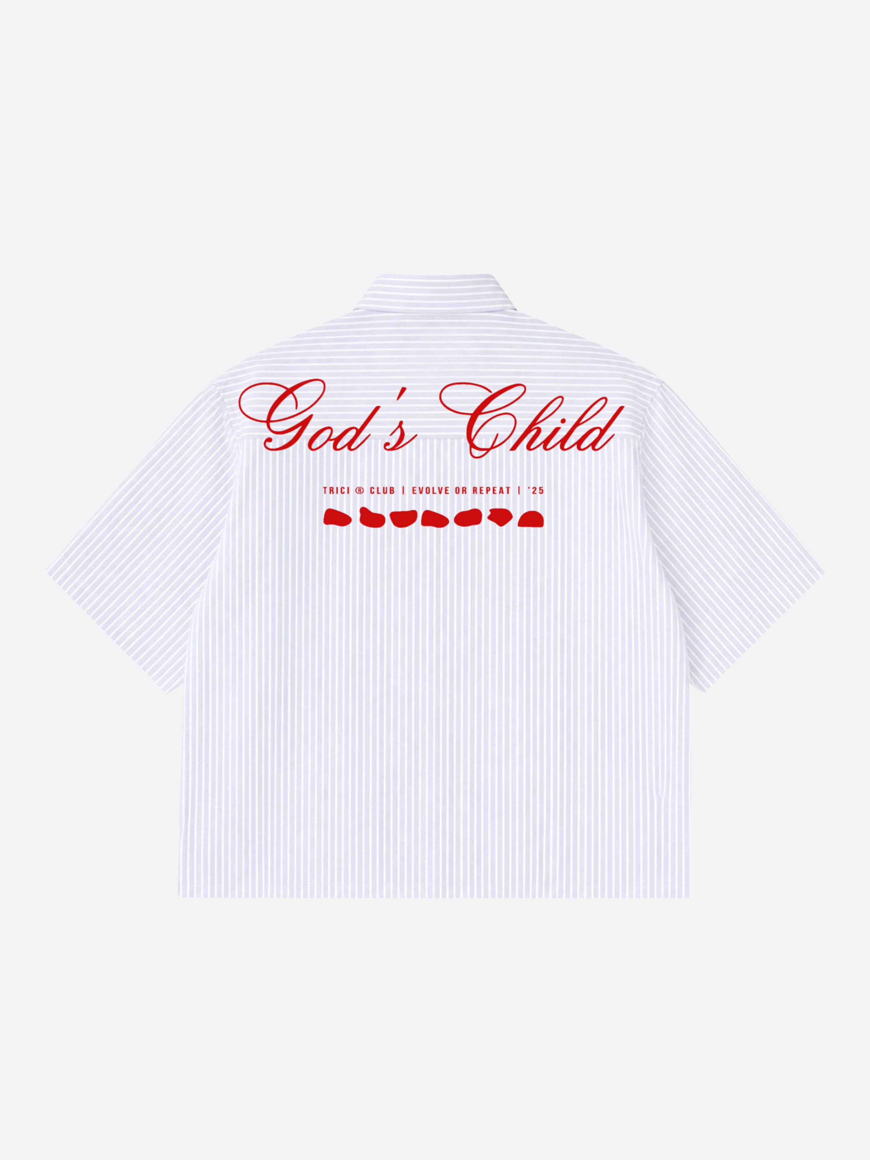 GOD’S CHILD STRIPED BOXY-FIT SHIRT