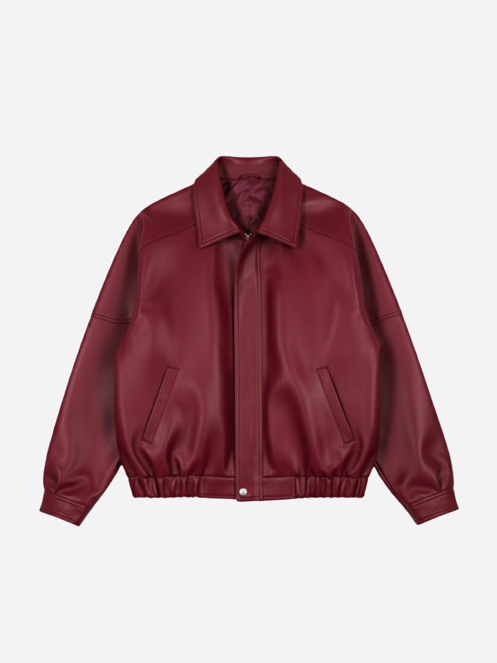 LON LEATHER JACKET - CHERRY RED