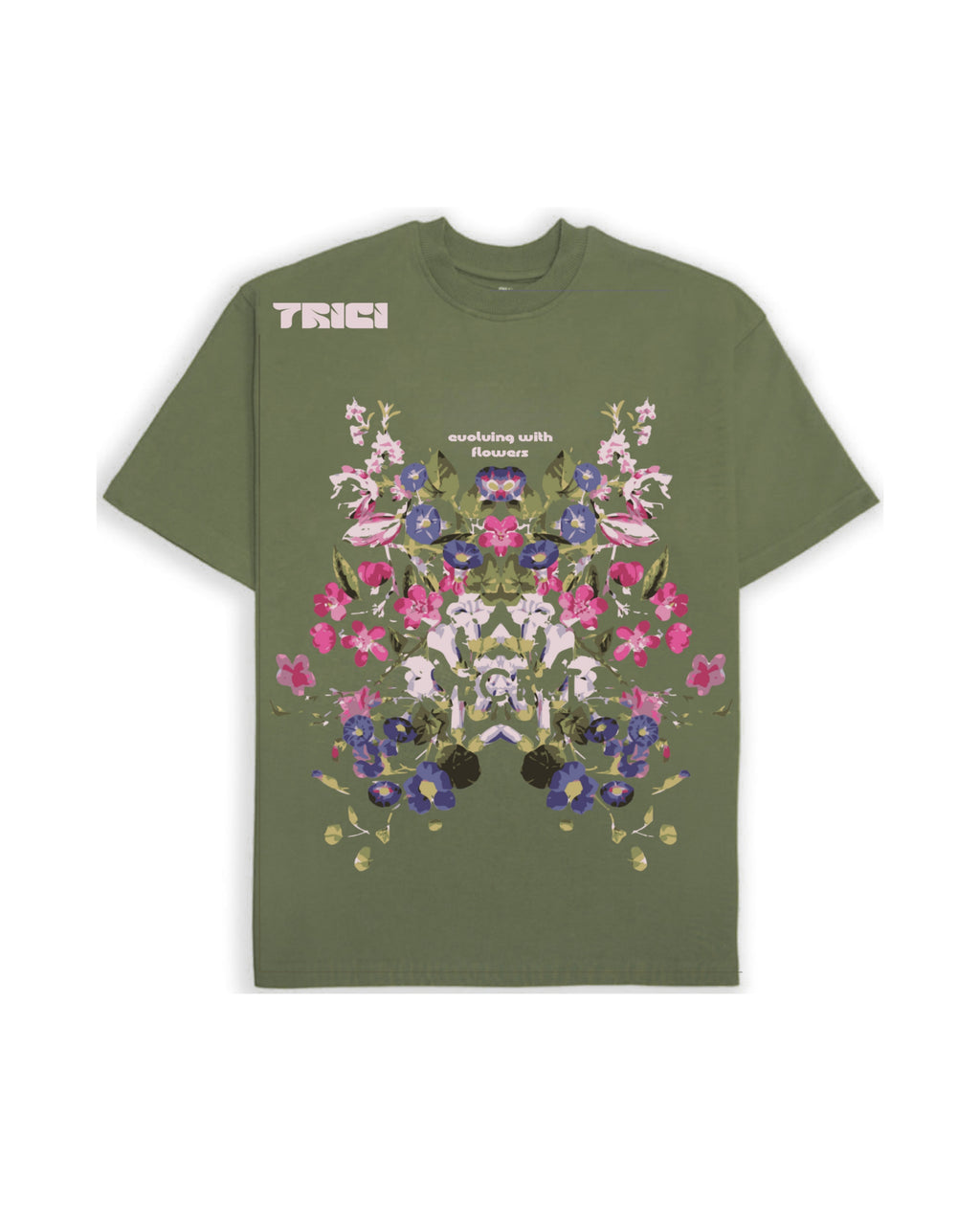 EVOLVING TEE IN OLIVE [UNISEX]
