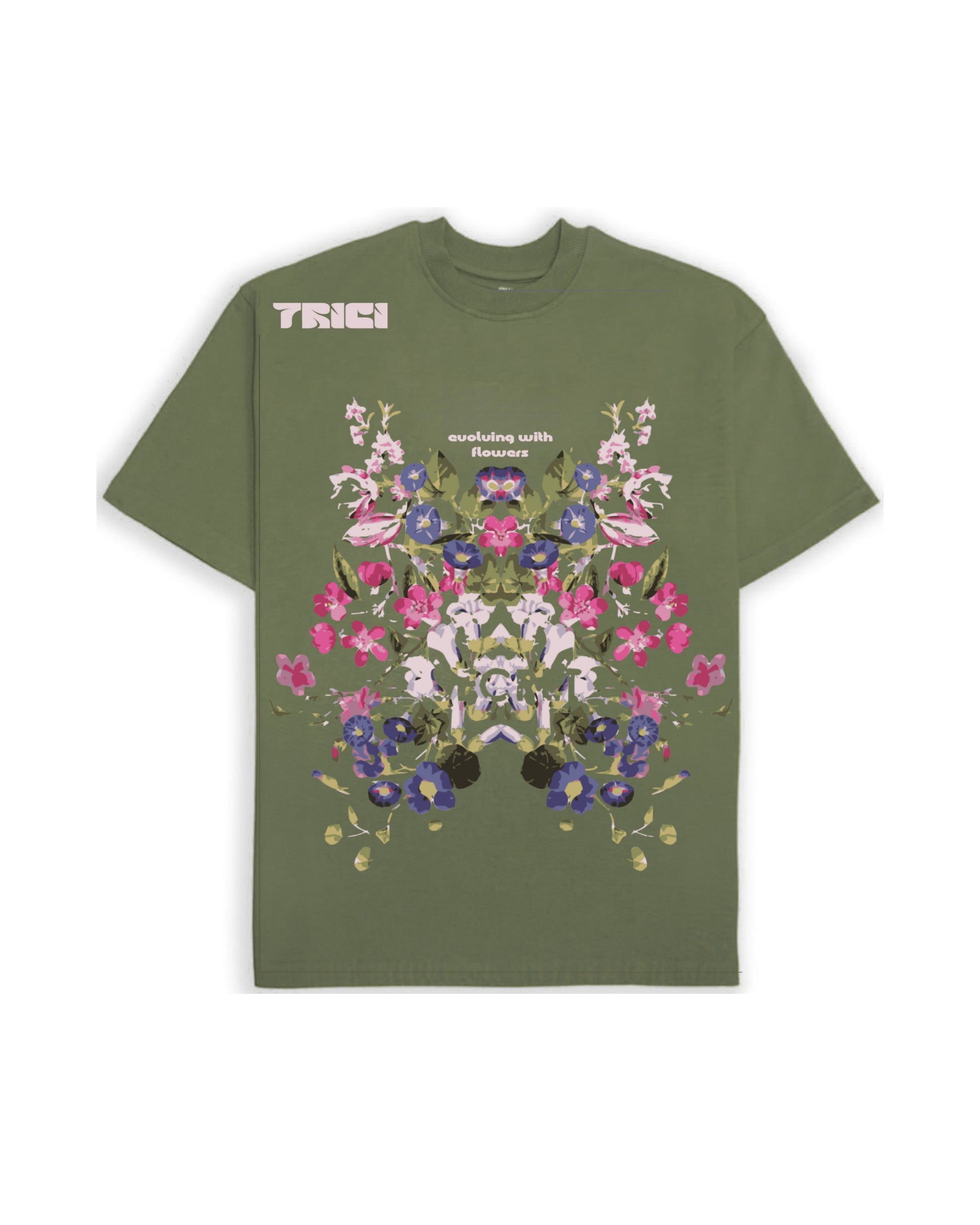 EVOLVING TEE IN OLIVE [UNISEX]
