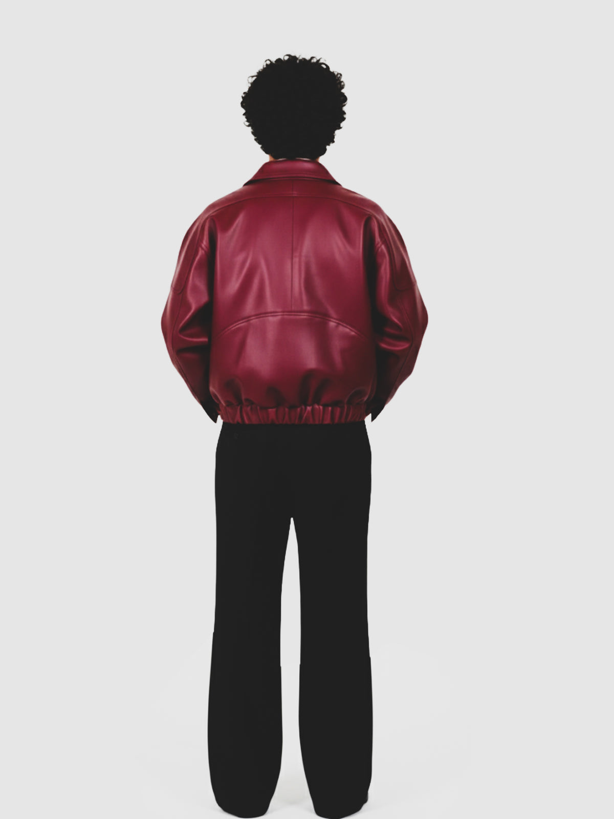 LON LEATHER JACKET - CHERRY RED