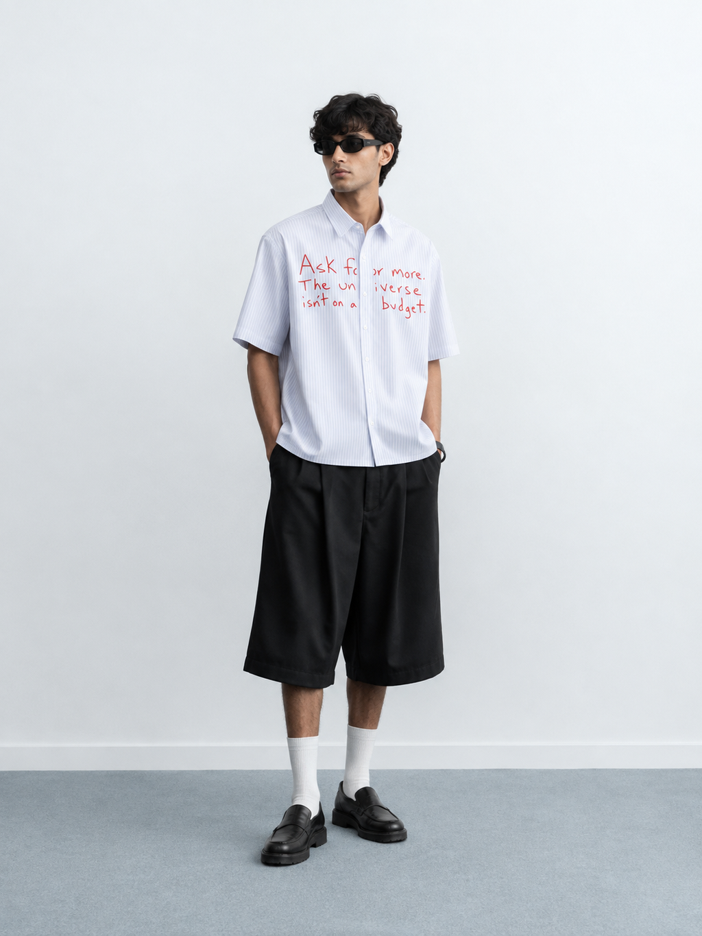 GOD’S CHILD STRIPED BOXY-FIT SHIRT