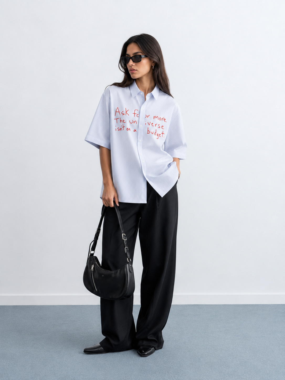 GOD’S CHILD STRIPED BOXY-FIT SHIRT